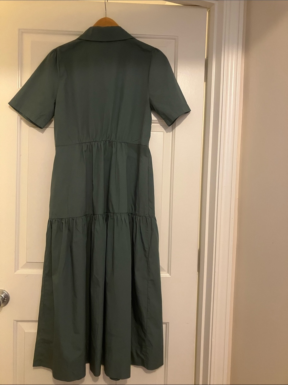Evereve Olive Button-Front Dress - Picture 5 of 5
